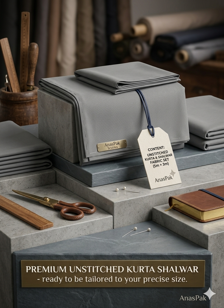 The Elite Choice: Slate Steel | Premium Men’s Unstitched Suiting