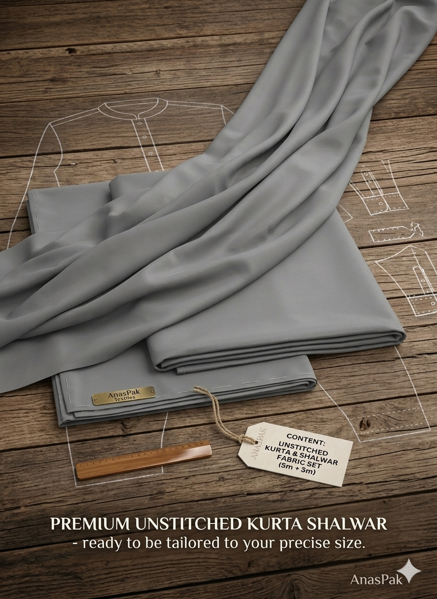 The Elite Choice: Slate Steel | Premium Men’s Unstitched Suiting