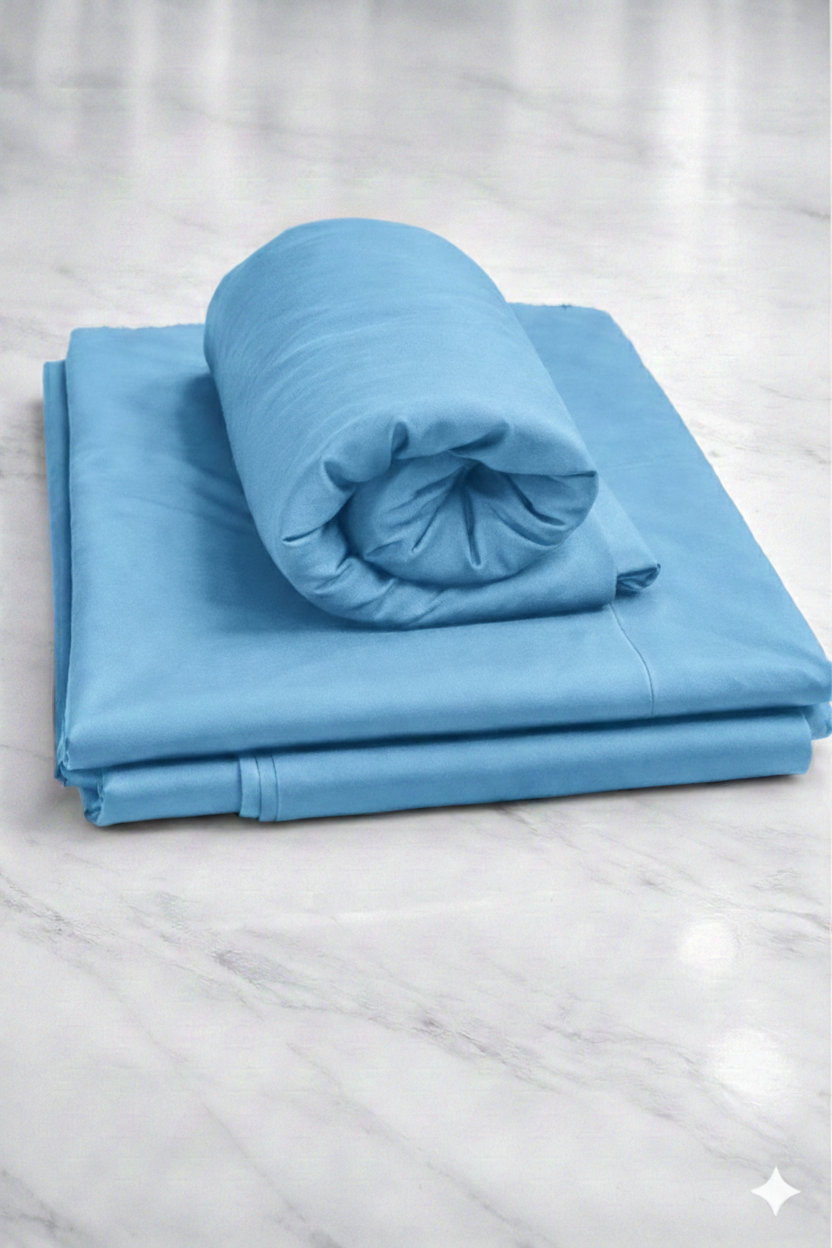 Premium Unstitched Cotton-Wash & Wear Suit – Sky Blue Edition