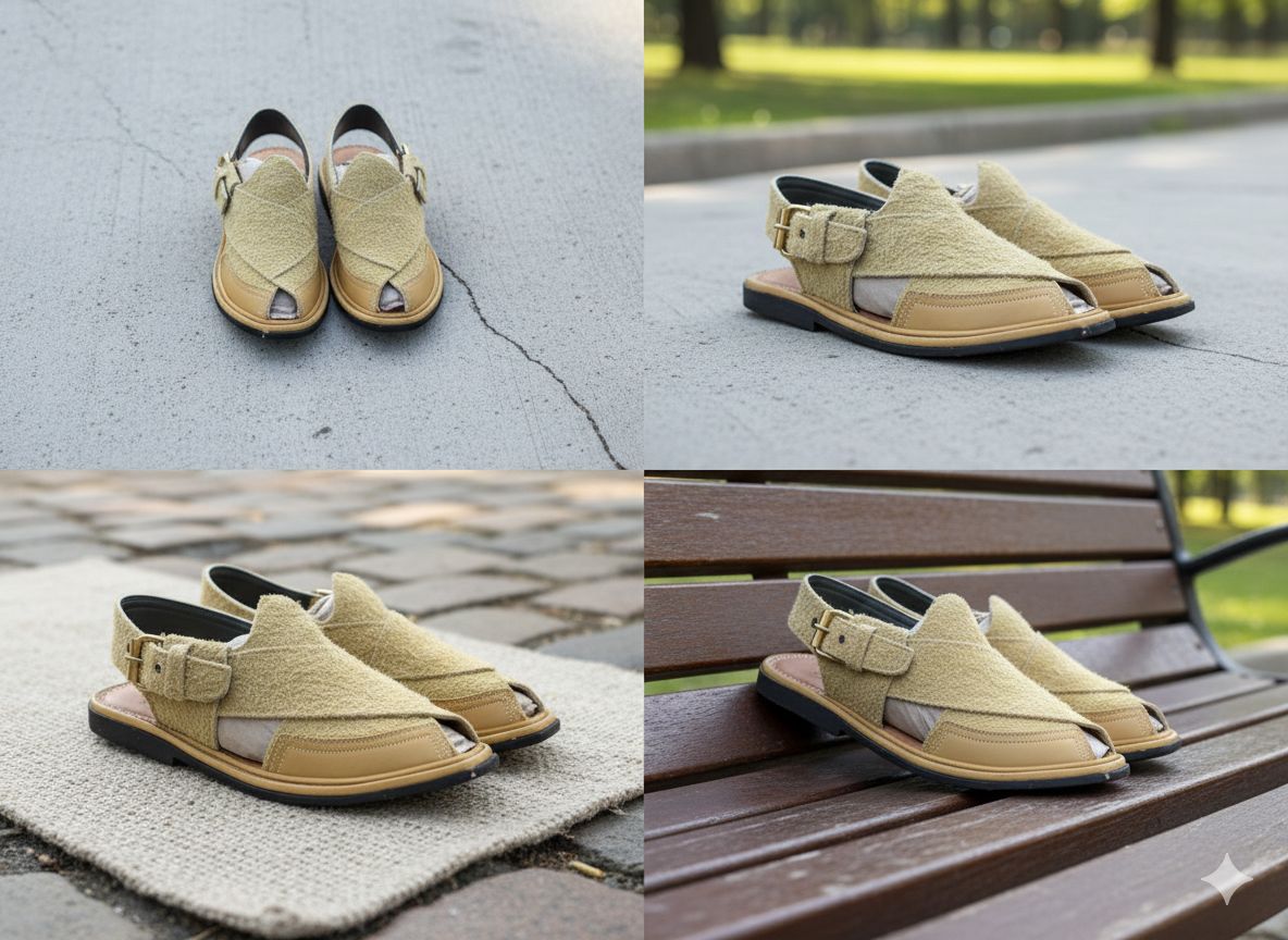 Premium Suede Kaptaan Peshawari Chappal – Handmade Soft Leather Sandal for Men