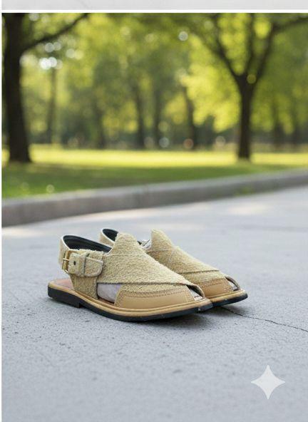 Premium Suede Kaptaan Peshawari Chappal – Handmade Soft Leather Sandal for Men